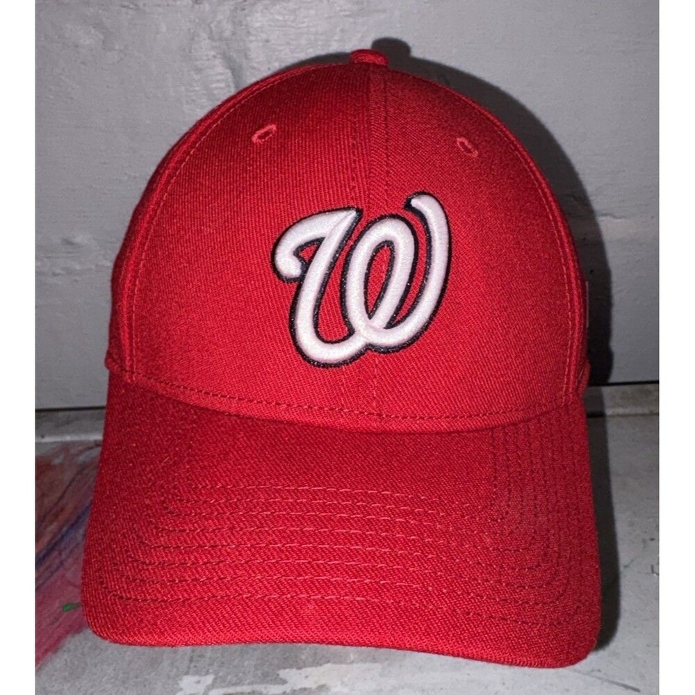 Washington Nationals New Era 39THIRTY Hat - Red Stretch Fit Cap - Size Sm/M